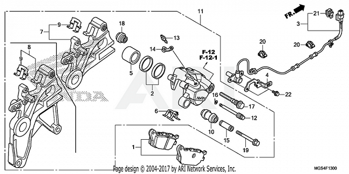 REAR BRAKE CALIPER