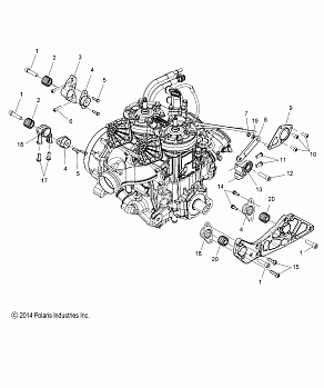 ENGINE, MOUNTING - S15DP6 ALL OPTIONS (49SNOWENGINEMOUNT156PROS)