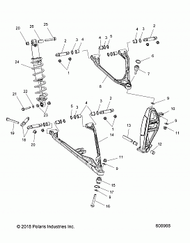 SUSPENSION, CONTROL ARMS and SPINDLE - S19EGK8R/EGM8R (600908)
