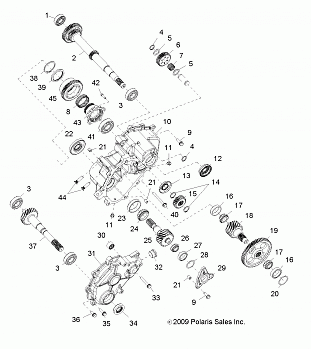 DRIVE TRAIN, MAIN GEARCASE INTERNAL COMPONENTS 1 (Built 5/16/10 and Before) - R10VH76FX (49RGRTRANS10RZRI)