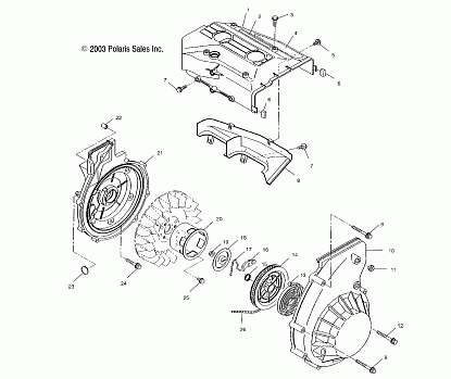 BLOWER HOUSING and RECOIL STARTER - S04NT5BS/BE (4988518851C10)