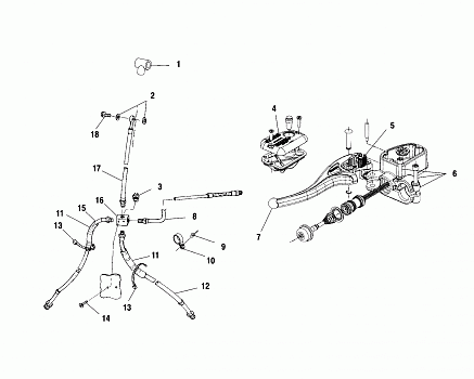 CONTROLS - MASTER CYLINDER/BRAKE LINE - A01CB32AA (4963966396B007)