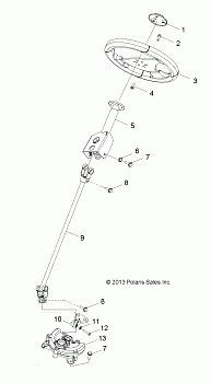 STEERING, POST - R14VA17AA/AF (49RGRSTEERING14RZR170)