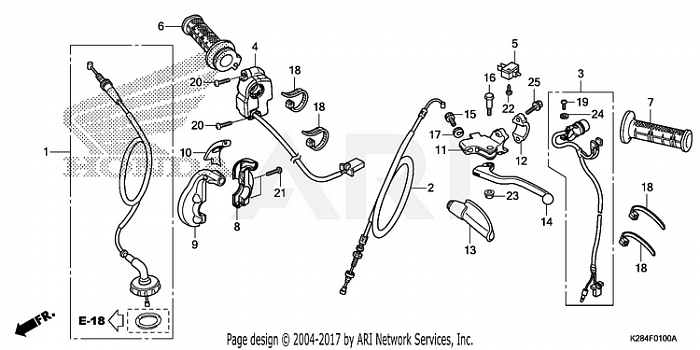 HANDLE LEVER + SWITCH + CABLE