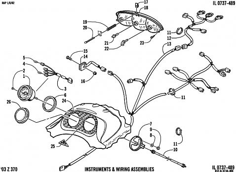 HEADLIGHT, INSTRUMENTS, AND WIRING ASSEMBLIES