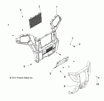 BODY, FRONT BUMPER - A14GH8EFI (49ATVBUMPER13850SCRAM)