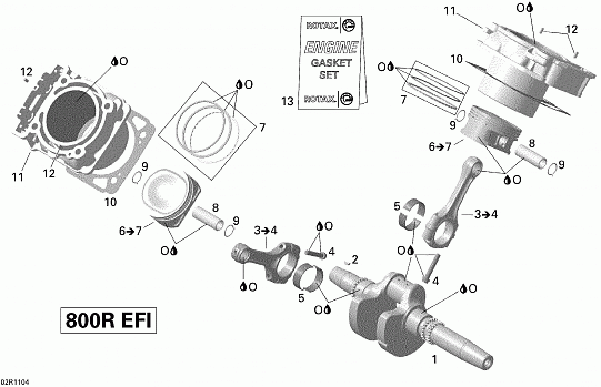 Crankshaft, Piston And Cylinder RENEGADE