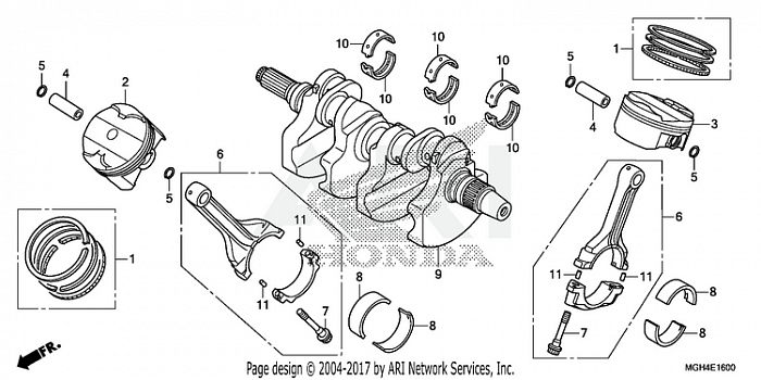 CRANKSHAFT + PISTON