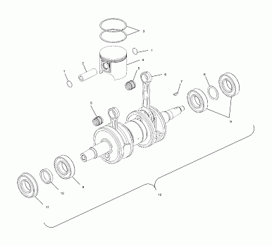 PISTON and CRANKSHAFT - S00SR8BS (4954115411C009)