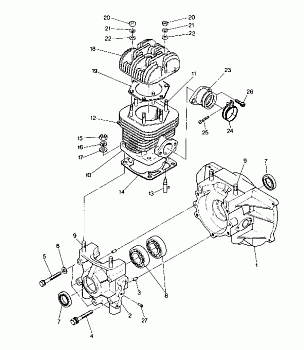 CRANKCASE AND CYLINDER Star (4914151415021A)