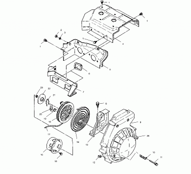 BLOWER HOUSING and RECOIL - S03LT3AS (4977787778C02)
