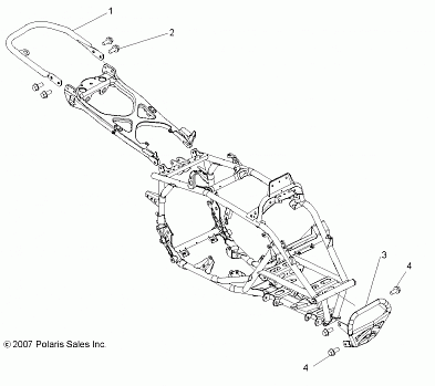 CHASSIS, BUMPER and GRAB BAR - A08GJ52AA/AB/AC (49ATVBUMPER08OUT525S)