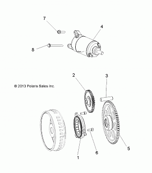 ENGINE, STARTER DRIVE - R19RNA57B1/B9/EBX (49RGRSTARTINGMTR14570)