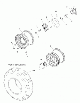 WHEELS, REAR - Z14VH57AD/6EAI/6EAW (49RGRWHEELRR13RZR570)