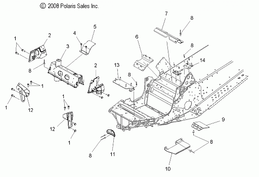 CHASSIS, FRONT - S10PT7FSL/FSM/FEL (49SNOWCHASSISFRT09FSTRG)