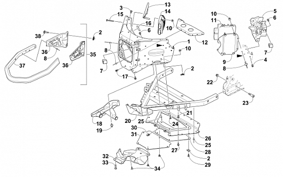 FRONT BUMPER AND FRAME ASSEMBLY