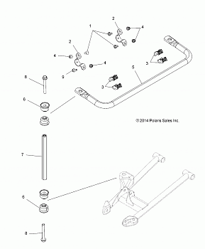 SUSPENSION, STABILIZER BAR - A15SVE95AW (49ATVSTABILIZER15850)