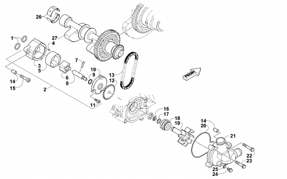 OIL PUMP AND WATER PUMP ASSEMBLIES