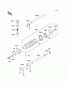 Gear Change Drum/Shift Fork(s)