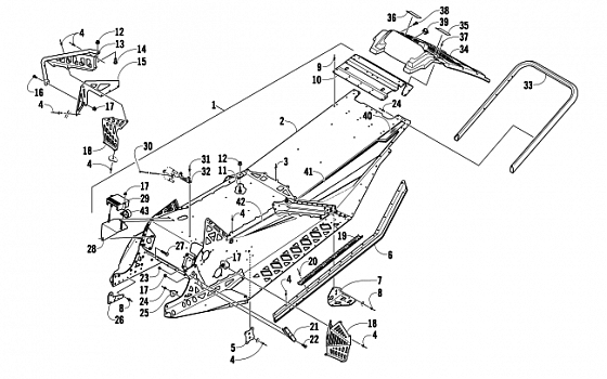 CHASSIS, REAR BUMPER, AND SNOWFLAP ASSEMBLY