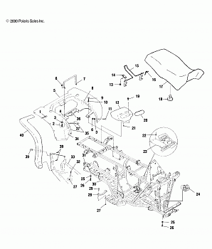 REAR CAB and SEAT - A01CH42AA (4964436443A003)