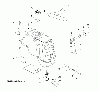BODY, FUEL SYSTEM - A08CL50AA (49ATVFUEL086X6)