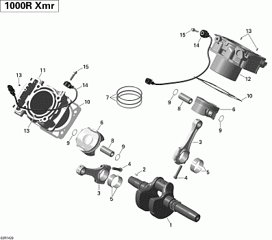 Crankshaft, Piston And Cylinder _02R1429