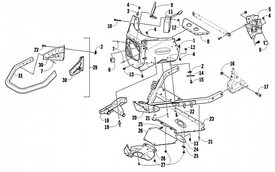 FRONT BUMPER AND FRAME ASSEMBLY