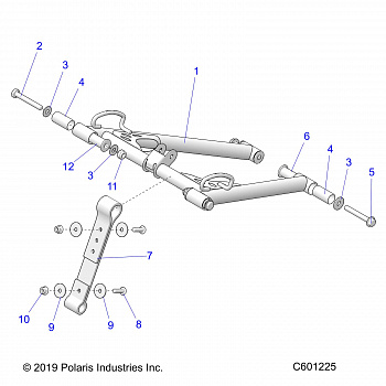 SUSPENSION, TORQUE ARM, FRONT - S20EKL8PS (C601225)