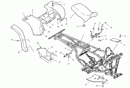 REAR CAB and SEAT - A02CL50AA/DA (4967986798A04)