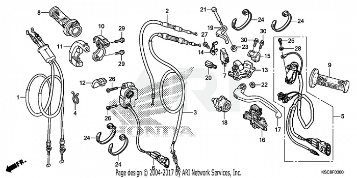 HANDLE LEVER + SWITCH + CABLE