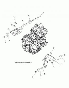 ENGINE, ENGINE MOUNTING - A15SAA32EH (49ATVENGINEMTG15SPETX)