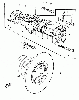 FRONT BRAKE (&#39;74-&#39;75 S3/S3-A)