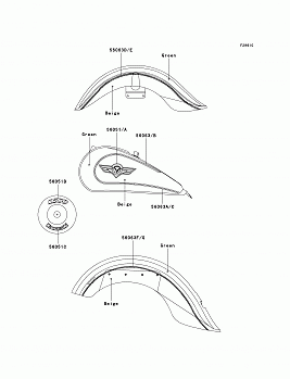 Decals(Green/Beige)(VN1500-E3)