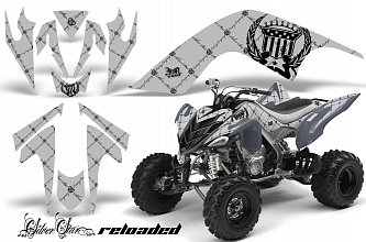 Графика AMR Racing Reloaded (бело-черная) для Yamaha Raptor700