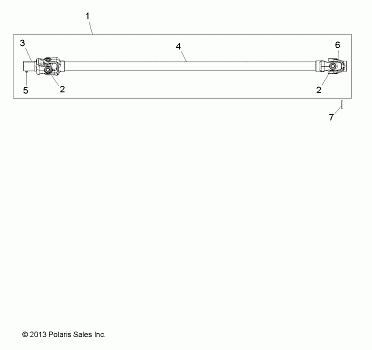 DRIVE TRAIN, FRONT PROP SHAFT - A18DAA57F5 (49ATVSHAFTPROP14SP325)