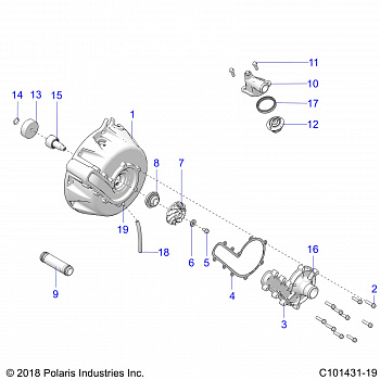 ENGINE, COOLING SYSTEM and WATER PUMP - A20SVE95KR (C101431-19)