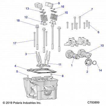 ENGINE, CYLINDER HEAD, CAMS and VALVES - R20MAE57D7 (C700899)