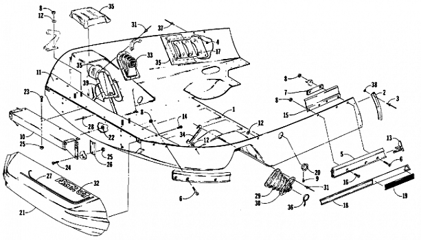BELLY PAN AND NOSE CONE ASSEMBLIES