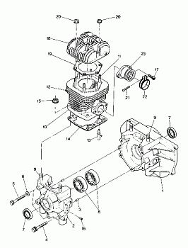 CRANKCASE AND CYLINDER      Star and StarTrak (4916811681033A)