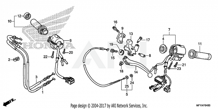 HANDLE LEVER + SWITCH + CABLE