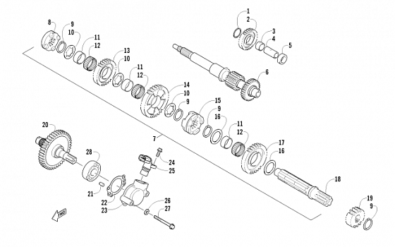 SECONDARY TRANSMISSION ASSEMBLY