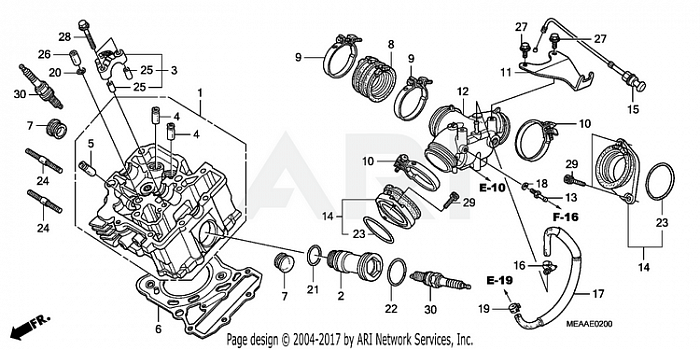 FRONT CYLINDER HEAD + INTAKE MANIFOLD