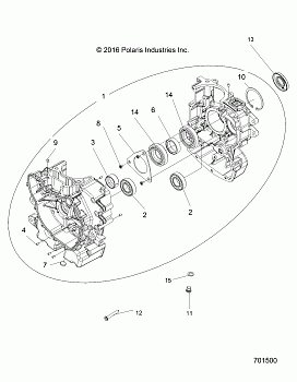 ENGINE, CRANKCASE - R18RNA57B1/B9/EBV (701500)