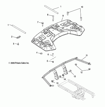 RACK, REAR - A06LB27FA/LD27FB (4999206689920668A06)