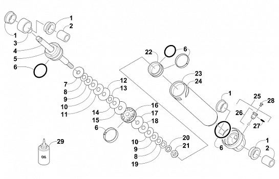 REAR SUSPENSION REAR ARM SHOCK ABSORBER