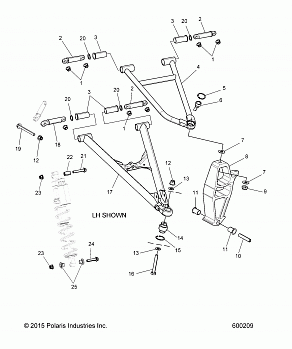 SUSPENSION, CONTROL ARMS and SPINDLE - S15DR6PEL (600209)