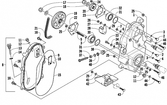 DRIVE/DROPCASE ASSEMBLY