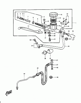 FRONT MASTER CYLINDER (&#39;74-&#39;75 S3/S3-A)