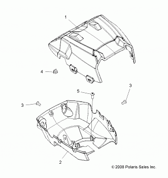 BODY, HEADLIGHT POD - A14ZN8EAB/C/I/M/P/S (49ATVHEADLIGHT09SPXP550)